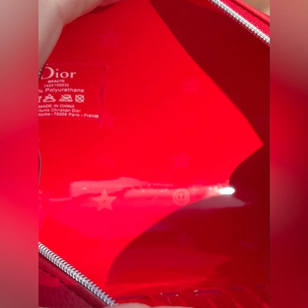 Dior Beaute Red Cosmetic Case and 3 Piece Beauty Set - Picture 5 of 8